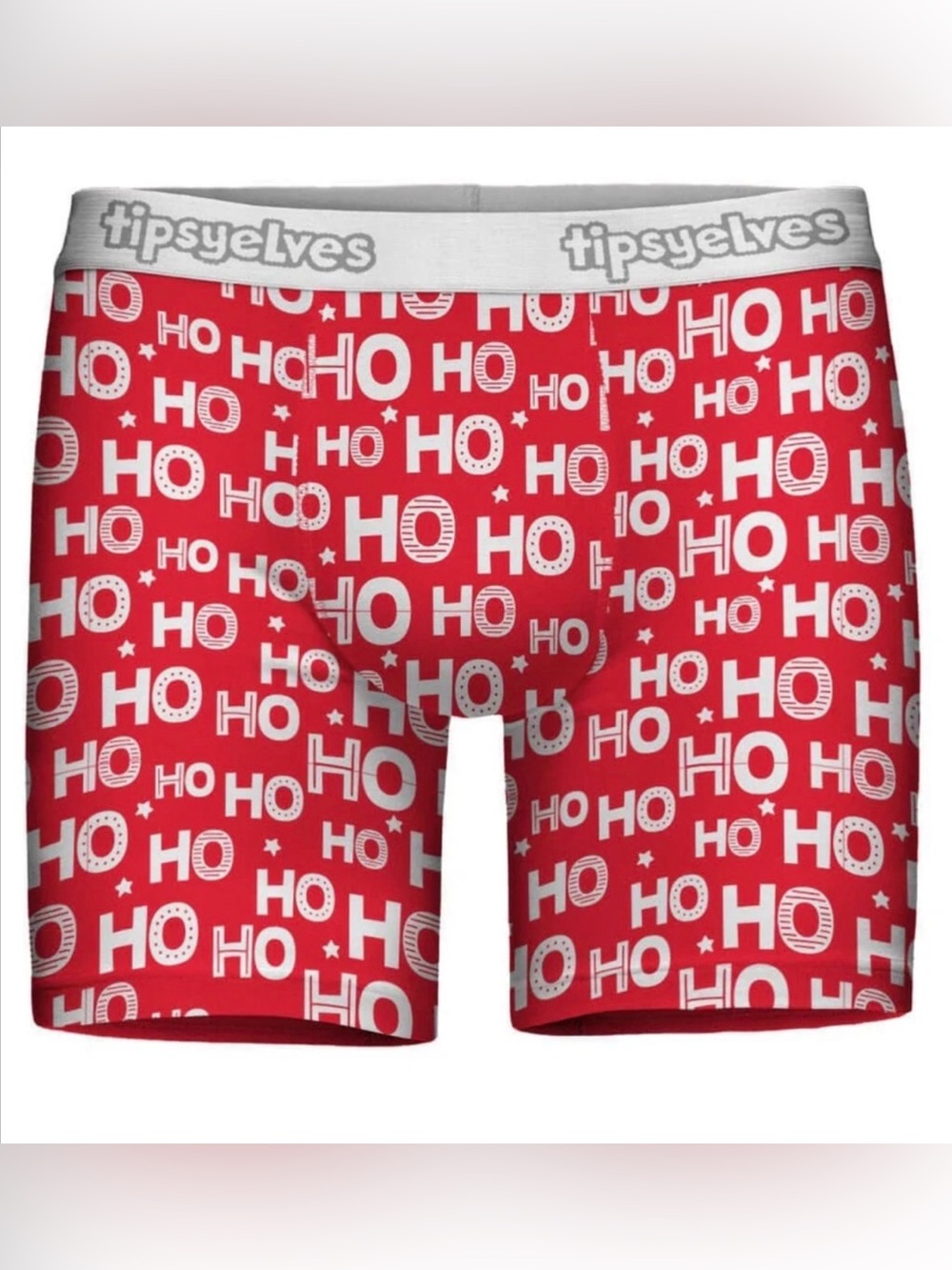 TIPSY ELVES MEN'S HO HO HO BOXER BRIEFS SIZE 3XL